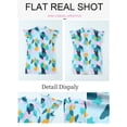 thumbnail image 5 of Asyoly Womens Tops Summer Boho Floral Print Funnel Neck Sleeveless Shirts Ruffle Stand Collar Loose Blouses, 5 of 6