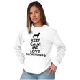 thumbnail image 3 of Keep Calm Love Dachshunds Dog Joke Plus Size Long Sleeve Graphic Tee Shirt Brisco Brands 3X, 3 of 5