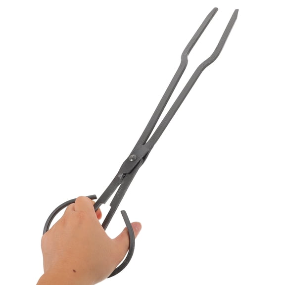 OUNONA Heavy Duty Firewood Tongs Iron Construction for Secure Grip and Safe Handling of Fireplace Logs