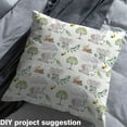 thumbnail image 2 of Manfei Cartoon Elephant Sewing & Crafting Fabric (10 Yards), Green Tree Leaf Home Decor Fabric by the Yard, Kawaii Animal DIY Fabric, 2 of 6