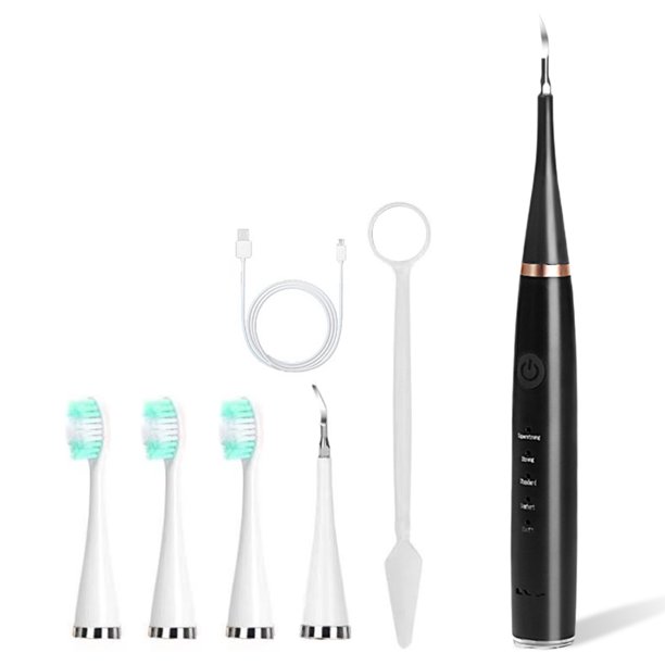 Cepillo de dientes eléctrico USB Sonic Dientes de dientes Removedor de placa Removedor de viajes Uso de agua Flosser High Frecuencia Localización suministros para el hogar Actualización negra Inevent CE001599-06B
