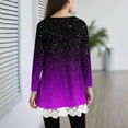 thumbnail image 4 of Girls Long Sleeve Tshirts Graphic Printed Lace High Low Hem Trendy Casual Loose Tunic Tops 4-15 Years (4-5 Years, Purple 01), 4 of 6