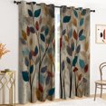 thumbnail image 4 of Tchckioa Vintage Leaf Blackout Curtains for Apartment,Privacy Protection Grommet Window Drapes,42x63 Inch,2 Panels, 4 of 8