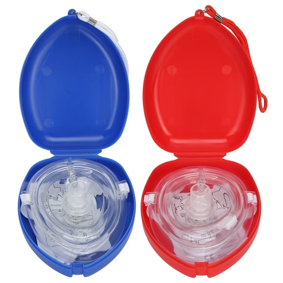 Oubit Emergency Breathing Face Shield,Pocket Resuscitator One‑Way Valve CPR Face Cover Resuscitator Smooth Operation