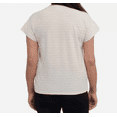 thumbnail image 2 of Ellen Tracy Women's Glitter Stripe Blouse, Cream, Size Large, 2 of 2