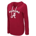 thumbnail image 2 of Women's Colosseum Crimson Alabama Crimson Tide My Lover Lightweight Hooded Long Sleeve T-Shirt, 2 of 3