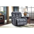 thumbnail image 5 of YODOLLA Oversized Nursery Electric Recliner Chair, Power Sofa with USB & Cup Holders, Breathable Leather Fabric, Home Theater Seating in Bronze Dark Grey, 5 of 6