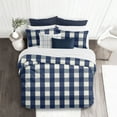 thumbnail image 3 of Basic Check Blue Comforter Set Full, 3 of 5