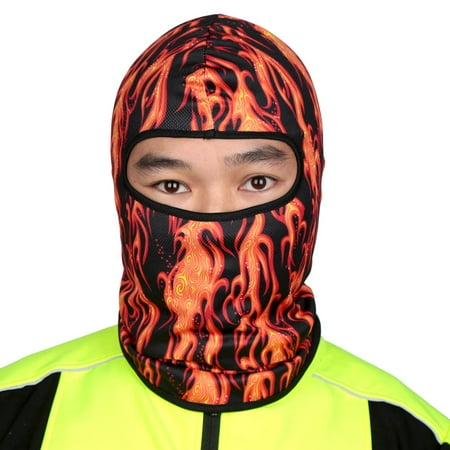 Flame Pattern Thin Breathable Outdoor Bike Motorcycle Hiking Ski Hat Face Mask CS Protection Mask Balaclava Full Face
