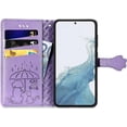 thumbnail image 3 of for Samsung Galaxy S23+ Plus (Not S23) PU Leather Flip Wallet Case, Cute Cat Dog Cartoon Style with Card Slots Holder Phone Cover Case for Samsung Galaxy S23 Plus MG Purple, 3 of 16