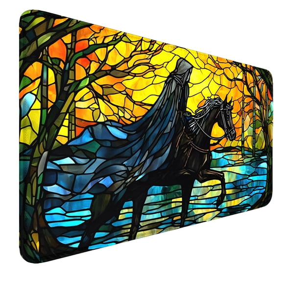 Tapis MTG, 24 Pouces x 14 Pouces TCG DND Tapis de Jeu Bords Cousus pour Carte à Collectionner Surface en Caoutchouc Lisse Tapis de Souris Antidérapant avec Sac de Rangement Épaissi 3mm pour Tapis de Jeu Magique Tapis de Jeu