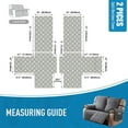 thumbnail image 7 of 100% Waterproof Recliner Sofa Cover 2 Seat Reclining Couch Cover for 2 Cushion Couch Waterproof Recliner Sofa Protector Cover Pets with Non Slip Backing and Strap, 7 of 7