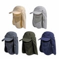 thumbnail image 4 of Quick-dry Sun Protection UV Fisherman Hat Foldable Windproof Sun Visor Hat for Fishing Camping Hiking, 4 of 10