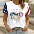 thumbnail image 2 of CUSTG Women T-Shirts Elegant Anniversary Loose Fit Printed T Shirt Everyday Soft Stylish Graphic O-Neck 1776-2026 Celebrate America's 250th Anniversary Soft Tops, 2 of 4