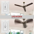 ENERLITES 3 Speed In Wall Ceiling Fan Control, Slide switch, 120VAC, 2