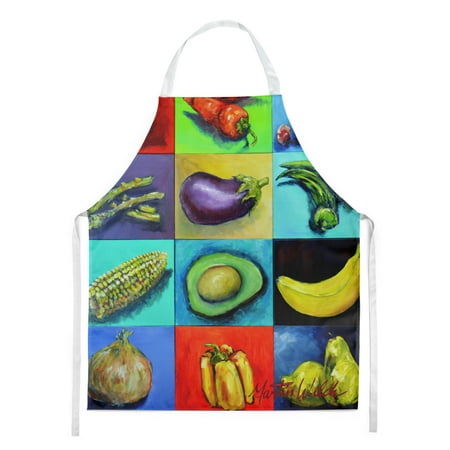 

Carolines Treasures MW1227APRON Mixed Fruits and Vegetables Apron Large multicolor