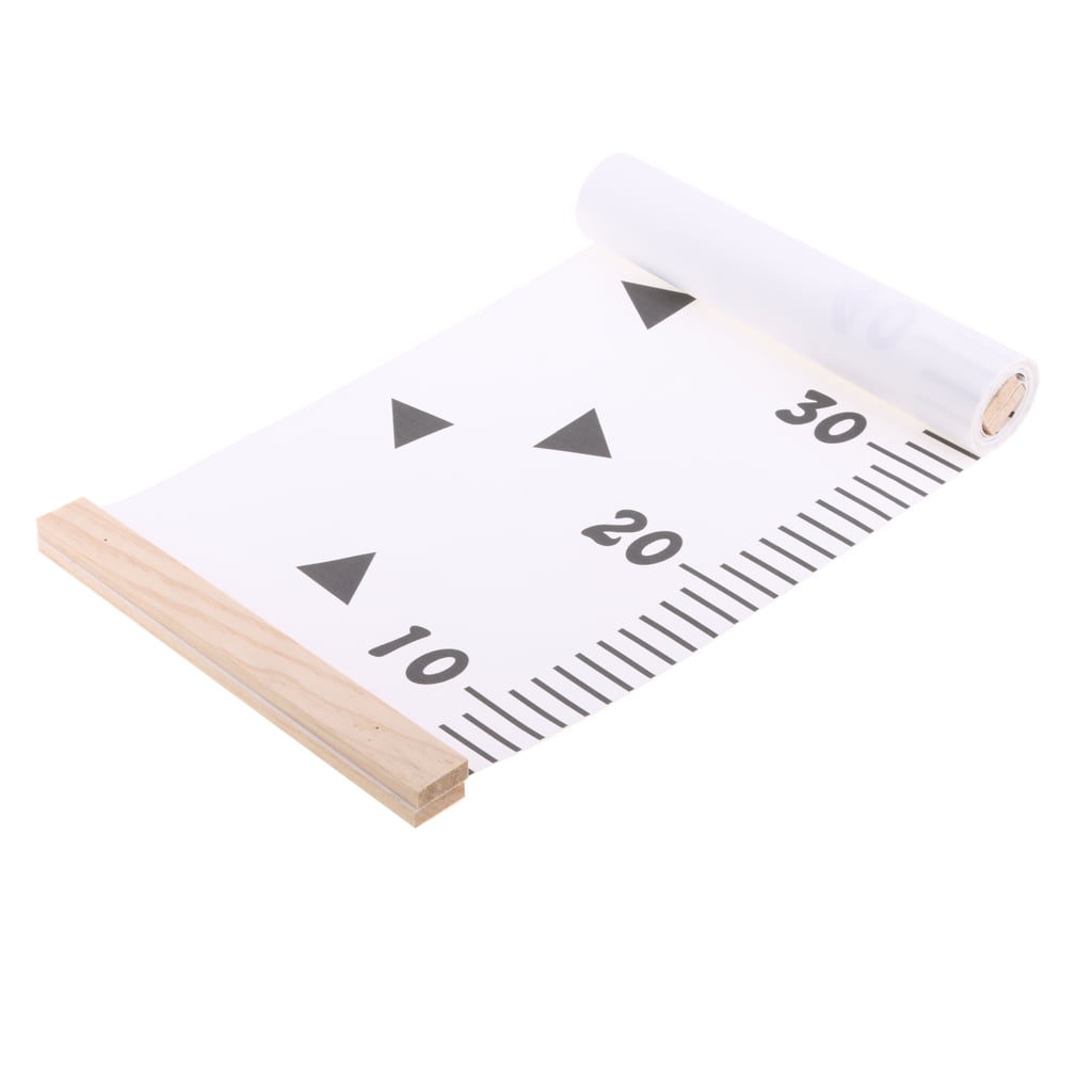 Kids Room Wall Decor Waterproof Canvas Baby Height Growth Chart Ruler Roll-up 