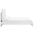 thumbnail image 4 of Modway Colette Queen Performance Velvet Platform Bed in White, 4 of 10