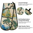 thumbnail image 2 of Yayeee Double Oven Mitt Kitchen Heat Resistant Baking 35" x7" Quilted Glove, Large Pine Tree, 2 of 6
