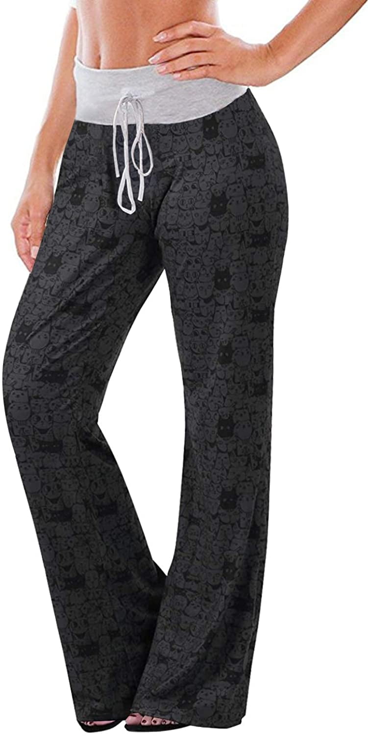 Comfy Casual Pajama Pants Floral Print 