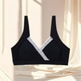 thumbnail image 4 of Nmnitkp Nursing Bras Antibacterial Fabric,Pregnant Women Do Not Sag During Pregnancy Breastfeeding Bra With Breast Pads Postpartum Nursing Bras for Breastfeeding Black,75, 4 of 4