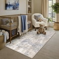 thumbnail image 3 of BERTHMEER 3'x5' Abstract Area Rugs for Living Room Entryway Office Washable Rugs, Non-slip, Blue, 3 of 5