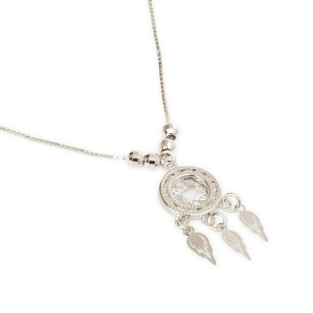 Collar Gargantilla Ametrinaa con dije Atrapasueños y Zirconias Plata .925