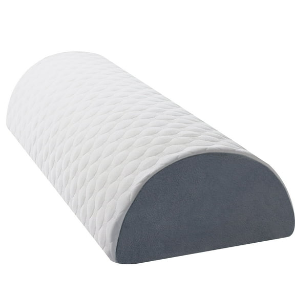 Flyxunfri Half Moon Bolster Pillow for Legs, Knees, Lower Back and Head, Lumbar Support Pillow
