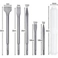 thumbnail image 2 of 5 Piece Chisel Set with 2 Pointed Chisel and 3 Flat Chisel, Tile Chisel Wide Chisel Drilling Tool for Concrete Tile Building Block, 2 of 5
