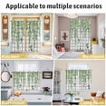 thumbnail image 5 of Spring Plants Kitchen Curtains Window Panels, Watercolor Leaves Birds Flowers Gray Plaid Insulated Window Treatment Curtain, Grommet Curtains for Bedroom/Living Room/Bathroom, 2 Piece 42"Wx45"L, 5 of 8