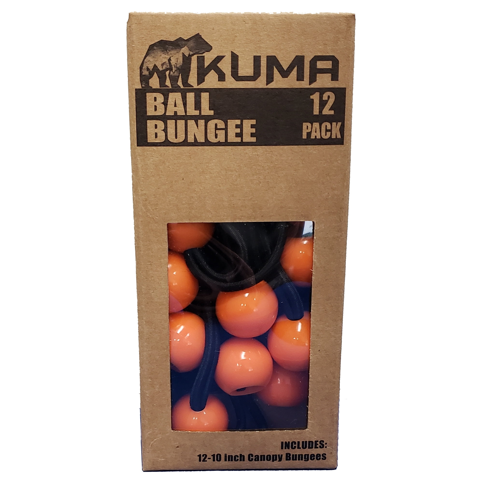 Kuma 10inch Rubber Tarp Canopy Bungee Cords 12 Count Pack