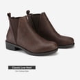 thumbnail image 2 of Botas DREAM PAIRS ISABELLA-2 Tobilleras Marrón PU Tacón Bajo 4 cm, 2 of 6