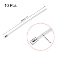 thumbnail image 2 of Uxcell 22-inch Stainless Steel Cable Zip Ties 0.18 Inch Width Metal Exhaust Wrap 10Pcs, 2 of 4