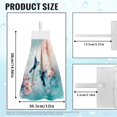 thumbnail image 7 of ZIATUBLE Flower Hummingbird Hanging Kitchen Towel Watercolor Painting Dish Towel Hand Towels 2 Pieces Set Lightweight Kitchen Hand Towels with Hanging Loops Paper Hand Towels for Bathroom, 7 of 7