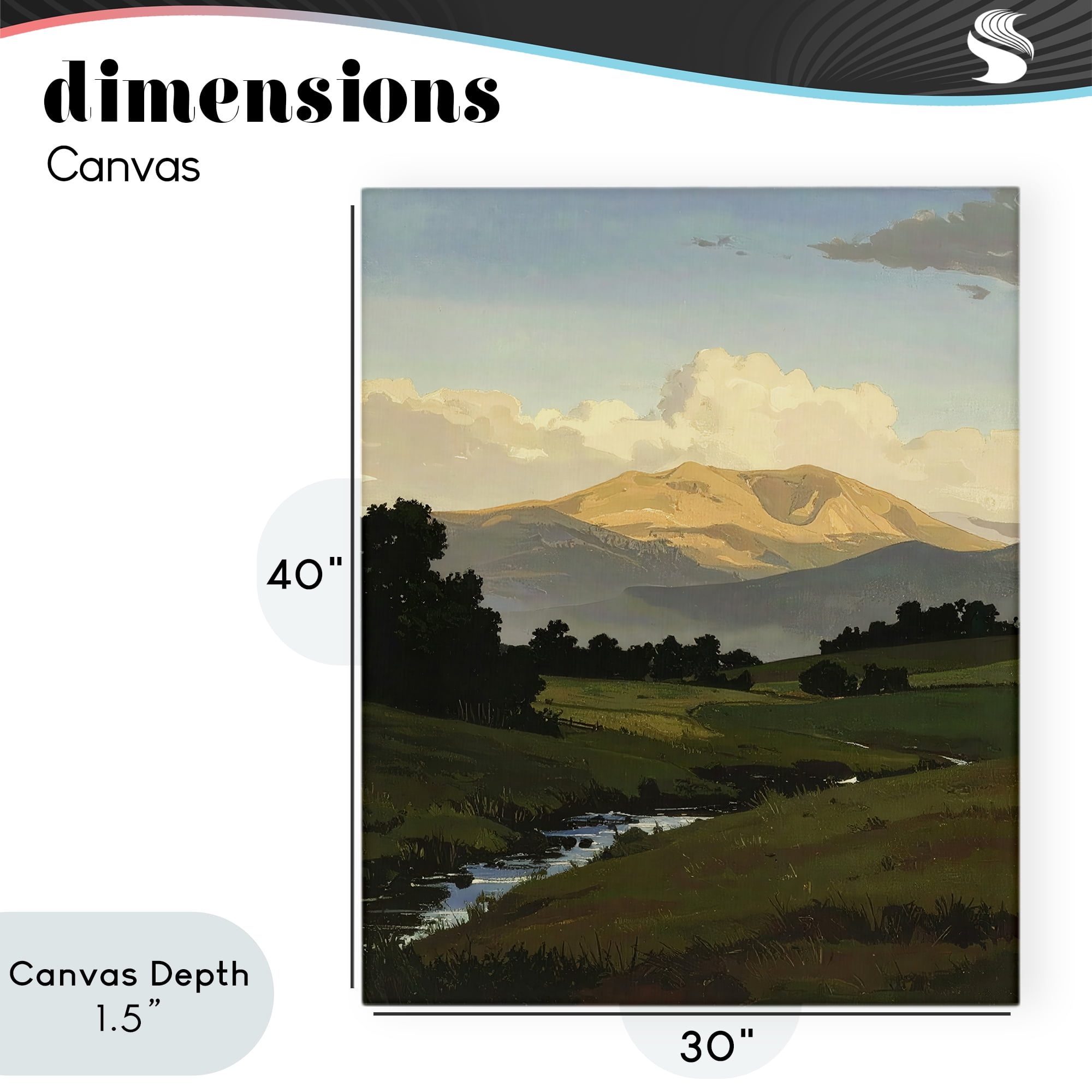 Stupell Industries Across The Valley Nature Canvas Wall Art, design by Alonza Saunders