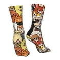 thumbnail image 7 of Goofa Cats & Dogs Group for 16in Socks, Funny Novelty Crazy Design Cotton Socks Sports Socks Knee High Socks For Men, Women,1Pairs - Gift For Working Friends, 7 of 7