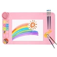 thumbnail image 2 of Sentmoon Silicone Art Painting Mat with Cup Kids Large Drawing Mat Non-slip Washable Art Table Protector Promotes Creative Expression for Painting Watercolor Clay Play, 2 of 10
