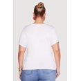 thumbnail image 4 of Women's Plus Size Metallic Detail Keyhole Top, 4 of 4