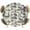 Beige, variant on Elephant Round Tablecloth 45-54 Inch Round Fitted Table Cloth with Elastic Edge, Black White Tropical Forest Trees Animals Waterproof Table Cover Protector for Outdoor Picnic Party Dining
