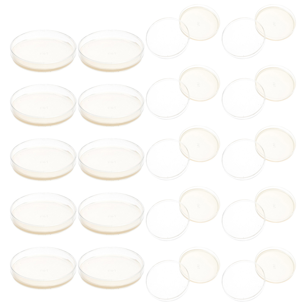 20 Pcs Nutrient Agar Plate Prepoured Petri Dish with Laboratory Supplies Molds Science Experiment Plates for Dishes