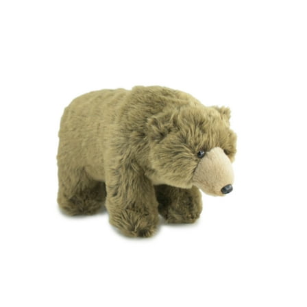 Grizzly Bear, Brown Bear, Realistic Stuffed Plush Animal, Realistic Figure, Lifelike Model, Educational, Toy, Kids, Gift, 12 Inches. CC196 BB2