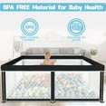 thumbnail image 3 of G TALECO GEAR Baby Playpen with Mat, Foldable Playpen for Babies and Toddlers, Portable Travel Play Yard, 50"x50", Black, 3 of 9