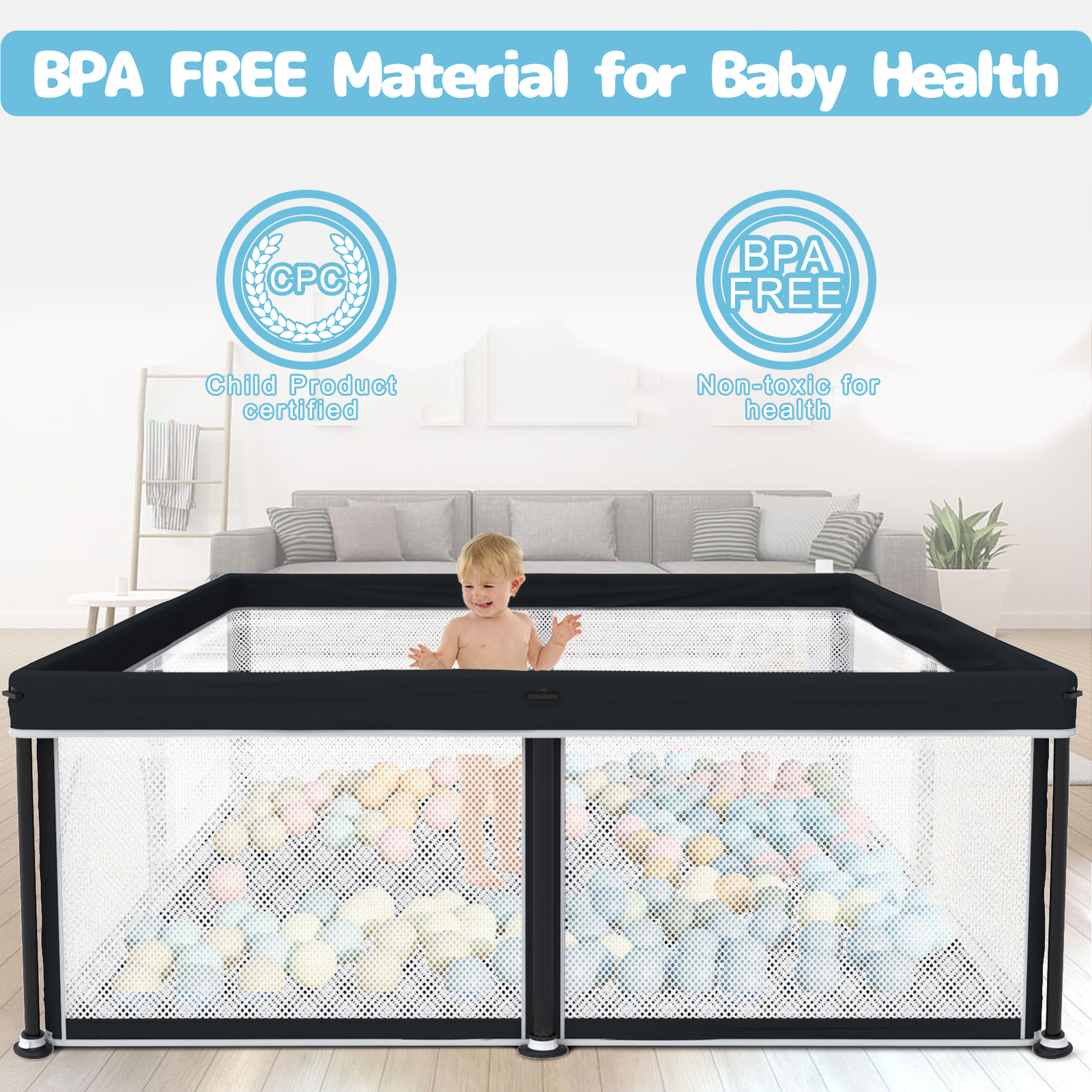G TALECO GEAR Foldable Baby Playpen 50x50 With Mat photo 2