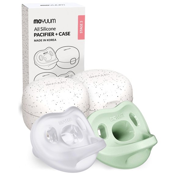 Chupete de silicona MOYUUM sin BPA ortodóntico, 2 unidades