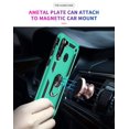thumbnail image 3 of Funda YZOK para Samsung Galaxy A21 en color verde azulado con soporte giratorio y protector de pantalla HD, 3 of 7
