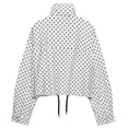 thumbnail image 2 of PUWEI Women's Casual Polka Dot Coats Lightweight High Neck Cropped Jacket with Pockets, 2 of 7