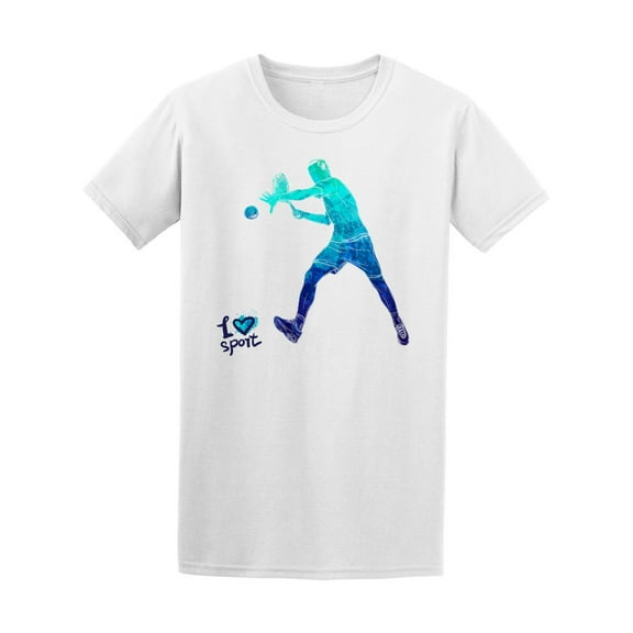 Tennis Player I Love Sport T-Shirt Men -Image by Shutterstock, Male Large