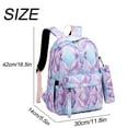 thumbnail image 3 of Forestfish Rhombus Print Backpack Set with Lunch Bag, Purple, 3 of 7
