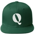 thumbnail image 2 of Daxton Classic Snapback Hat 3D Capital Alphabet Letters Flat Bill Visor Cap, Hunter Hat White Letter Q, 2 of 3