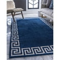 thumbnail image 2 of Unique Loom Athens Border Design Area Rug 6' x 9' Rectangular Navy Blue/Beige, 2 of 2